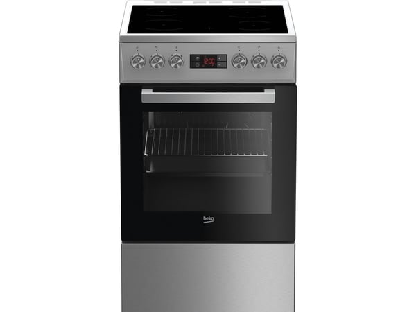 Beko FSM57300GX - Komfyr - frittstående - bredde: 50 cm - dybde: 60 cm - høyde: 85 cm - med selvrens - rustfritt stål
