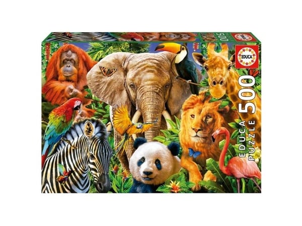 Educa 500 Wild Animal Collage