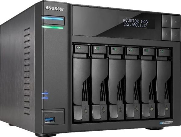 Asustor LOCKERSTOR 6, NAS, Työpöytä, Intel® Celeron®, N5105, Musta