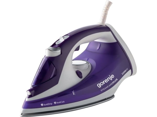 Gorenje SIH2200BBC, Ångstrykjärn, Keramisk stryksula, 2,5 m, 90 g/min, Violett, 30 g/min
