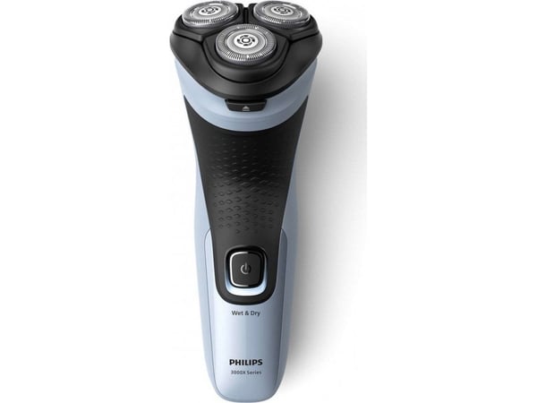 Philips Shaver 3000X Series X3003/00 Sähköparranajokone märkä- ja kuiva-ajoon, Parranajokone kääntyvällä päällä, Musta, Sininen, Akku, Nikkelimetal...