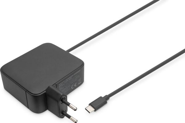 DIGITUS - USB-C-strømadapter - GaN - AC 100-240 V - 100 watt - svart