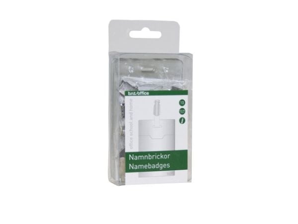 Navneskilte t/ID 60x90mm blød plast stående format 10stk/pak - (5 stk.)