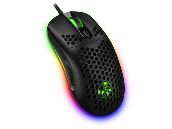Connect IT CMO-5511-BK, Ambidextrous, Optisk, USB Type-A, 12800 DPI, Svart