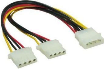 Wentronic CAK S-01 5.25>2x 5.25 - verkkovirran jakaja - sisäinen virtalähde, 4-nastainen (M) - sisäinen virtalähde, 4-nastainen (W) - 15 cm (50684)