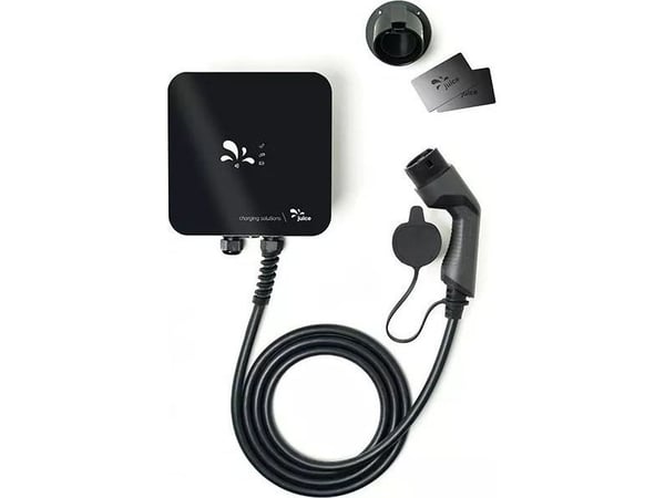 Juice Technology lader me, wallbox (svart/sølv, 11 kW, 5 m kabel, RFID, MID strømmåler)