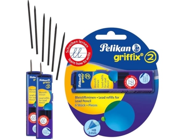 Pelikan 960492, Grå, 2 mm, Blister, 3 stykker, 2 stykker