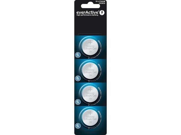 Mini CR3032 litiumbatterier blister 4 st.
