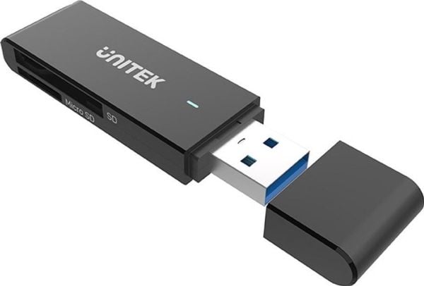 UNITEK Y-9327A, MicroSD (TransFlash), MicroSDHC, MicroSDXC, SD, SDHC, Sort, 5000 Mbit/s, Akrylonitril-butadien-styren (ABS), USB 3.2 Gen 1 (3.1 Gen...