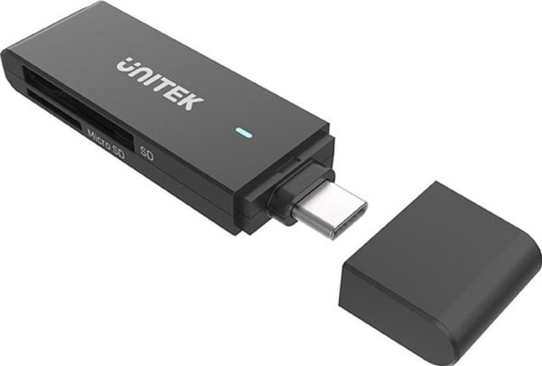 UNITEK Y-9328, MicroSD (TransFlash), MicroSDHC, MicroSDXC, SD, SDHC, musta, 5000 Mbit/s, akryylinitriilibutadieenistyreeni, USB 3.2 Gen 1 (3.1 Gen ...