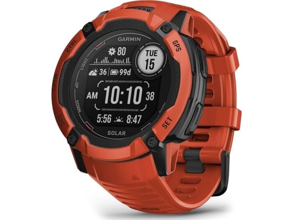 Garmin Instinct 2X Solar - 50 mm - fiberforsterket polymer - Ja smartklokke med bånd - håndleddstørrelse: 145-228 mm - monokrom - 64 MB - Bluetooth...