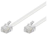 MicroConnect - Telefonkabel - RJ-11 (hann) til RJ-11 (hann) - 3 m - hvit