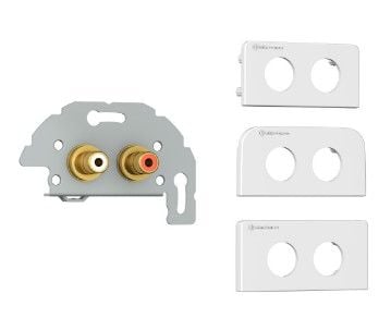 Kindermann 7456 000 510, 2 x RCA, Valkoinen, Muovi, 4,7 cm, 1 kpl