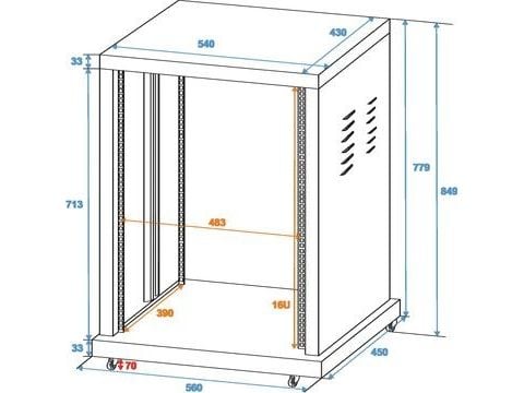 Roadinger 30103172, Hård veske, Sort, Monokromatisk, Sort, 560 mm, 450 mm