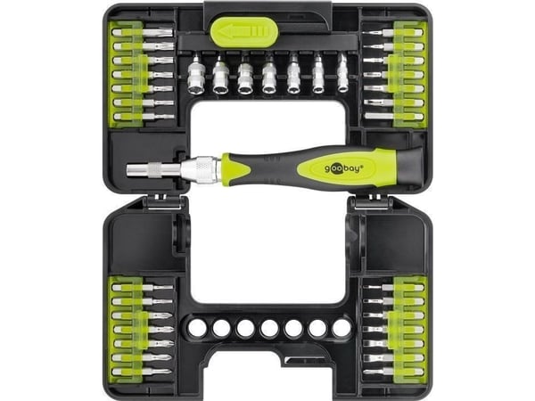goobay - Precision screwdriver with bit and socket set - 37 deler - inn boks