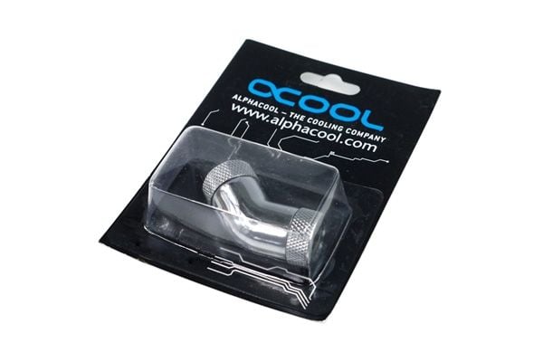 Alphacool 64203, Slangekontakt, 1/4", Hunkjønn/Hunkjønn, Messing, Kromfarget, Kromfarget