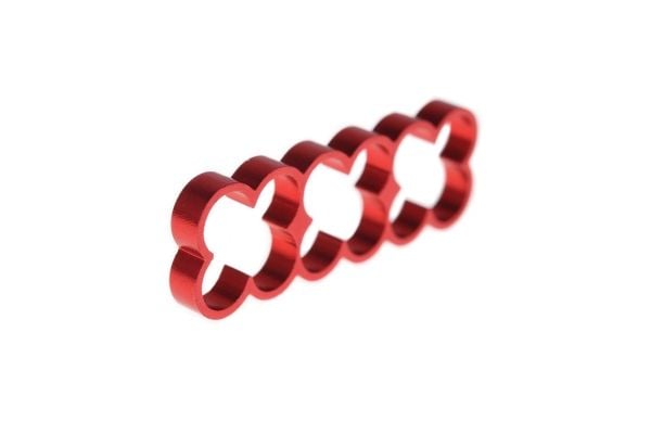 Alphacool iskam Alu X12, aluminium, Rød, 28 mm, 9,5 mm, 2,5 mm, 3 g