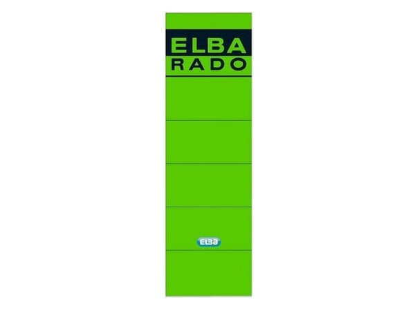Elba Spine Label for Lever Arch Files 190 x 59 mm Green, Grønn, 59 mm, 190 mm, 10 stykker, 10 ark