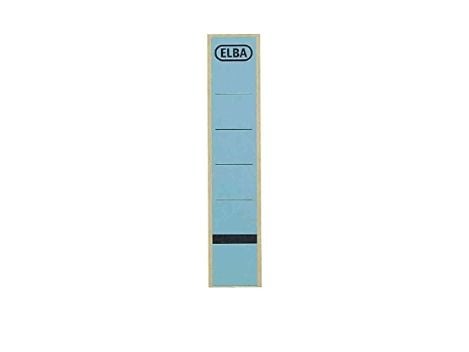 Elba Spine Label for Lever Arch Files 190 x 59 mm Blue, Blå, 59 mm, 190 mm, 10 stykker, 10 ark