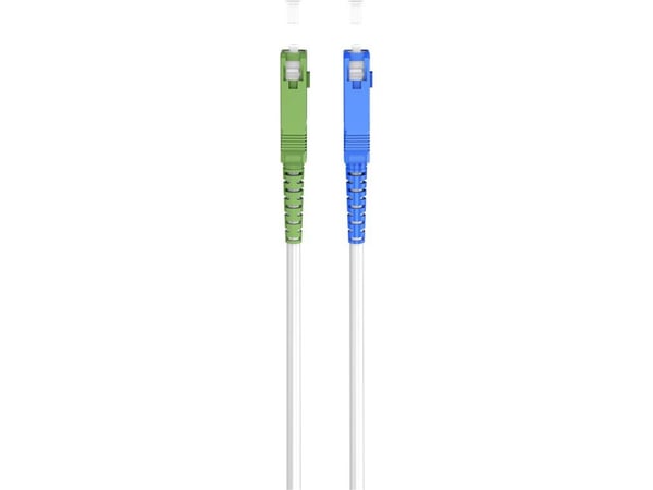 goobay - Koblingskabel (hann) til SC/APC-enkeltmodus (hann) - fiberoptisk - simpleks - 9 / 125 micron - hvit