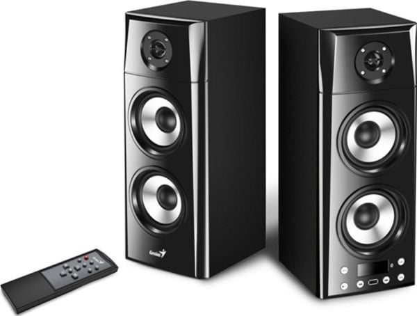 Genius SP-HF2800 BT høyttalere 2.0 60W svart med fjernkontroll, BT 5.0, 3-veis, LCD, TWS-støtte, RCA