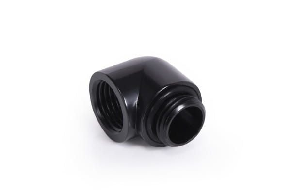 Alphacool istapadapter 90 grader G1/4 tommer hann til G1/4 tommer hunn - svart