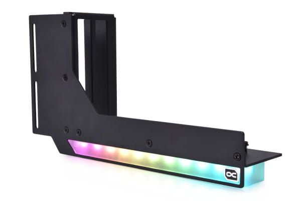 Alphacool Aurora Vertical GPU Bracket + PCI-E 3.0 x16 Riser Ribbon -kaapeli, 21 cm Alphacool Aurora Vertical GPU Bracket + PCI-E 3.0 x16 Riser Ribb...