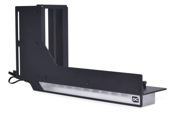 Alphacool Aurora Vertical GPU Bracket + PCI-E 3.0 x16 Riser Ribbon -kaapeli, 21 cm Alphacool Aurora Vertical GPU Bracket + PCI-E 3.0 x16 Riser Ribb...