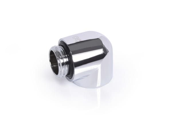 Alphacool istapparat 90 grader G1/4 tums hane till G1/4 tums hona - krom