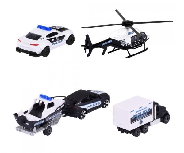 Majorette Police Force, Bilmodellsett, Montert på forhånd, Alle kjønn, Metall, Police Force, 3 år