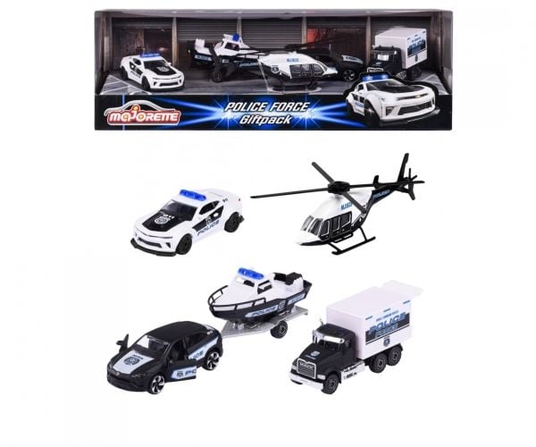 Majorette Police Force, Bilmodellsett, Montert på forhånd, Alle kjønn, Metall, Police Force, 3 år