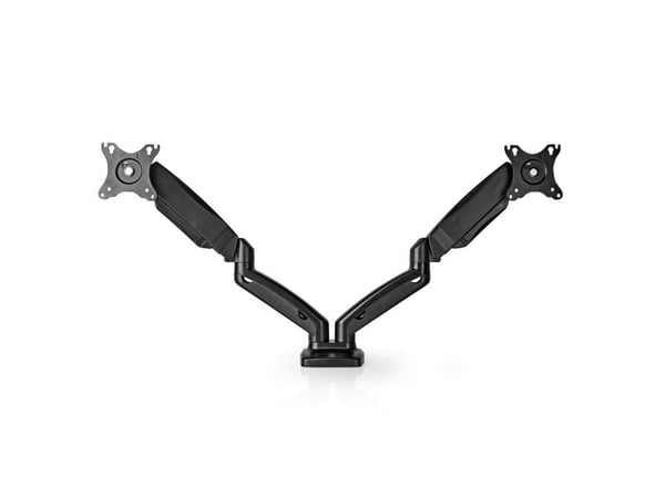 Nedis - Monteringssett (dobbel skjermfeste) - full-motion, gas spring arms - for 2 LCD/plasma-paneler - metall, ABS-plast - svart - skjermstørrelse...