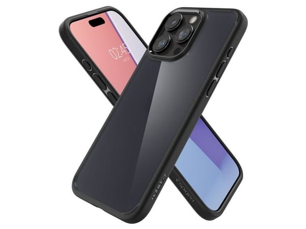 Spigen ACS06568, Suojus, Apple, iPhone 15 Pro Max, 17 cm (6.7"), Musta, Läpinäkyvä