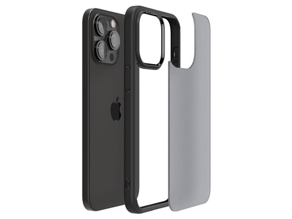 Spigen ACS06568, Suojus, Apple, iPhone 15 Pro Max, 17 cm (6.7"), Musta, Läpinäkyvä