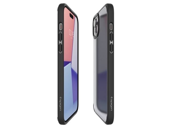 Spigen ACS06656, Mobilskal, Apple, iPhone 15 Plus, 17 cm (6.7"), Svart, Transparent