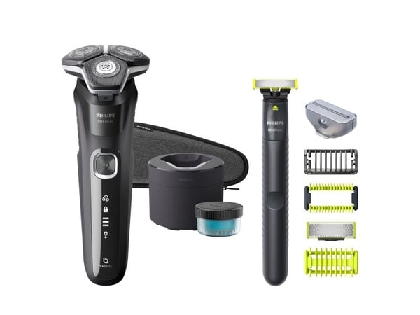 Philips SHAVER Series 5000 S5898/79 Sähköparranajokone märkä- ja kuiva-ajoon, Parranajokone kääntyvällä päällä, Kromi, SteelPrecision blades, LED, ...