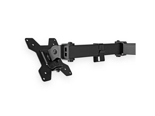 Nedis - Monteringssett (2 skjermarmer, klemme, VESA-montering) - for 2 LCD-skjermer - full bevegelse - ABS-plast, metall - svart - skjermstørrelse:...