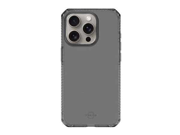 ITSKINS SPECTRUM R Clear - Baksidedeksel for mobiltelefon - røyk - for Apple iPhone 15 Pro