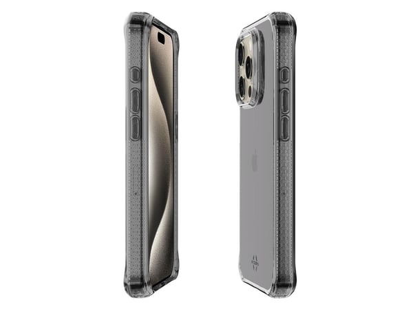 ITSKINS SPECTRUM R Clear - Baksidedeksel for mobiltelefon - røyk - for Apple iPhone 15 Pro