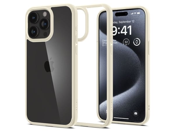 Spigen Ultra Hybrid Mute -kotelo beige - iPhone 15 Pro