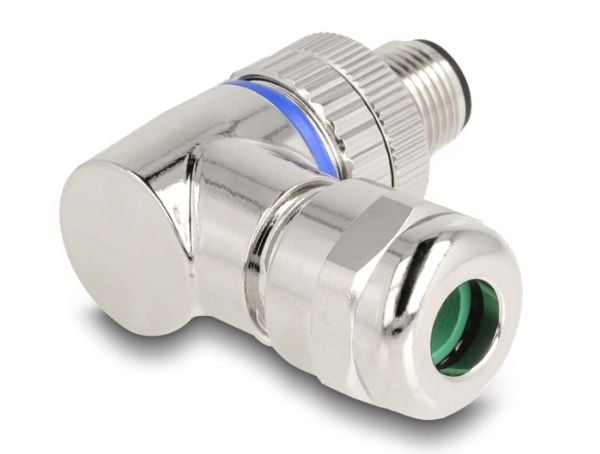 Delock - Nettverkkontakt - 3 pin M12-A (hunn) til 3-pole screw terminal (hunn) - svart