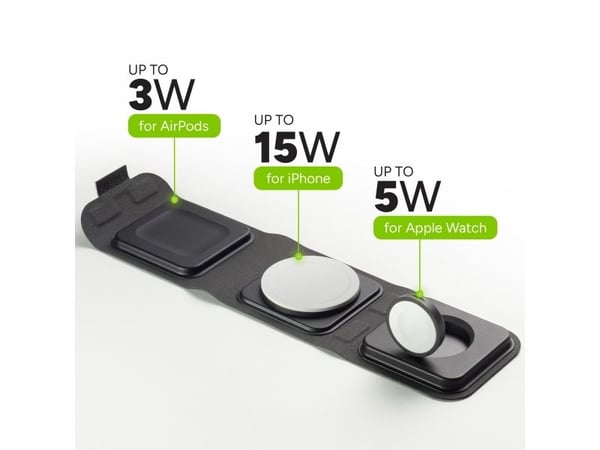 mophie 401311507, Innendørs, USB, Trådløs lading, Sort
