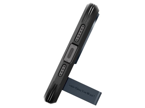 Spigen Tough Armor MagFit - Baksidedeksel for mobiltelefon - MagSafe-samsvar - polykarbonat, termoplast-polyuretan (TPU), støtskum - metalltavle - ...