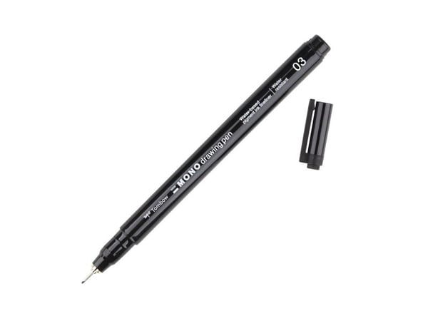 Tombow WS-EFL-H-B-4P, Musta, Blackberry Bold, Musta, Sininen, Valkoinen, Pyöreä, Kupla, 4 kpl