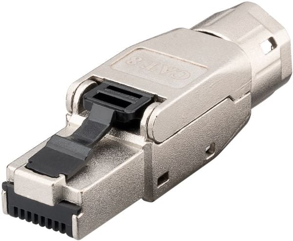 Goobay 61130, RJ-45, Metallinen, Uros, Suora, Sinkki, Cat8.1