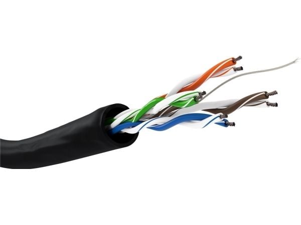 goobay - Samlet kabel - UTP - CAT 5e - utendørs, flertrådet - svart