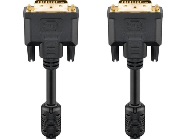 goobay - DVI-kabel - dobbeltlenke - DVI-D (hann) til DVI-D (hann) - 15 m - svart