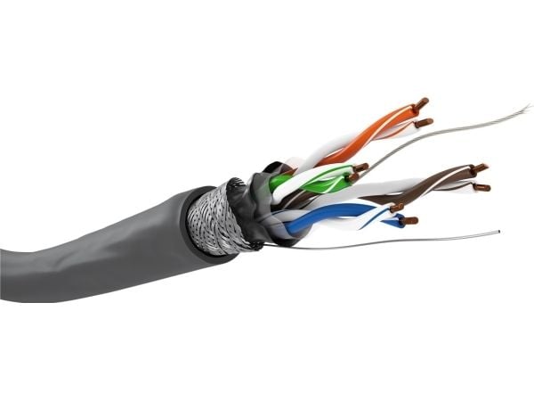 CAT 5e verkkokaapeli, SF/UTP, harmaa