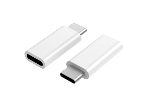 Sinox Lightning-adapter till USB C vit
