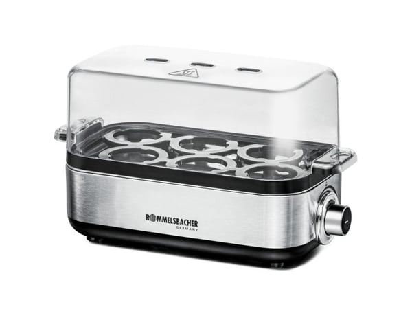 Rommelsbacher ER 600, 6 egg, Rustfritt stål, Rustfritt stål, Transparent, 400 W, 230 V, 228 mm